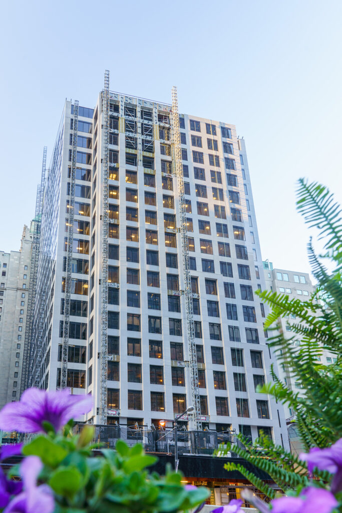 95 Wellington Street Bethel White Granite Polycor Eclad Cladding